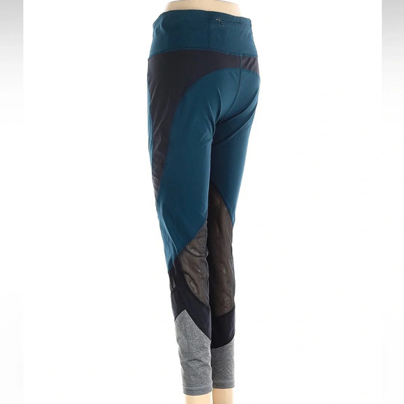 Sweaty Betty Power Mesh Leggings Teal Beetle Blue Size S Small Short Yoga Sporty - Picture 3 of 9